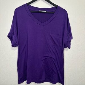 Miholl Purple Short Sleeve Tee – Size XL